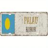 Palau Koror Aluminium Registreringsskylt Replica | Utsökt Rostfri | Bil- och Rumsväggdekor (Endast dekorativ, ingen funktionell användning)