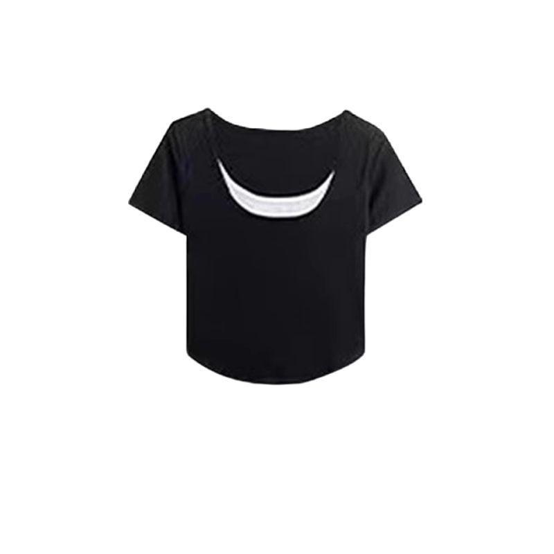 Women s Korean Plaid Sports Suit: Casual Short Sleeve Top & Slimming Skirt Two-Piece Set S