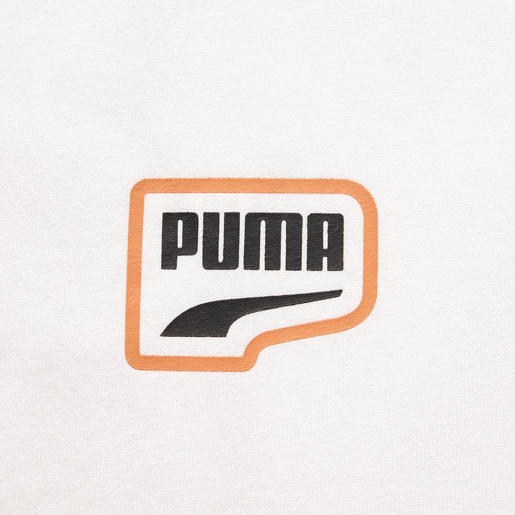 Puma Loose Fit Printed Crew Neck Short Sleeve T-Shirt Unisex Tops White 629023-02