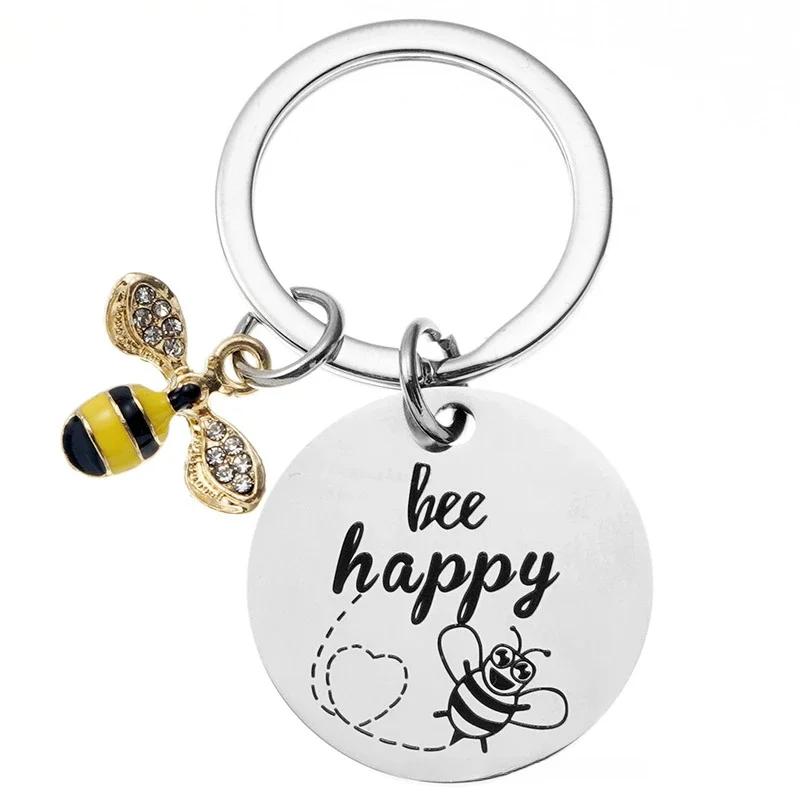 Cartoon Cat And Fish Keychains Polished Stainless Steel Animal Cat Pendant Children's Funny Keychains