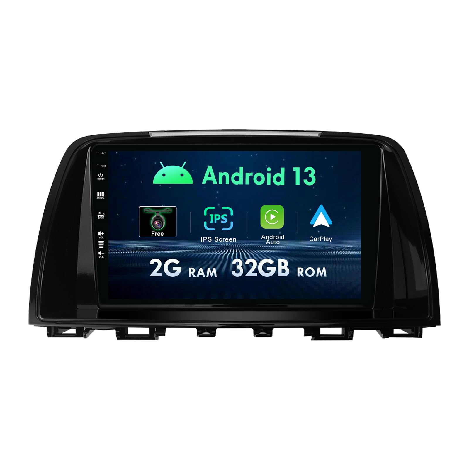 

MISONDA IPS Сенсорная Автомагнитола Стерео с Double Din для Mazda 6 GJ и Atenza Android CarPlay 9-дюймовый 2012-2016, WIFI, GPS, 4G, SWC, FM, AM, USB,