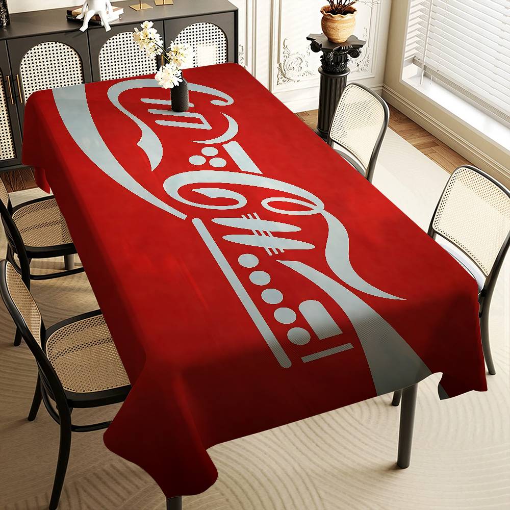 C-COCA-COLAS Rechthoekig Tafelkleed Tafeldecoratie Herbruikbaar Waterdicht Keuken Eettafelkleed Feestdecoratie 90x140cm