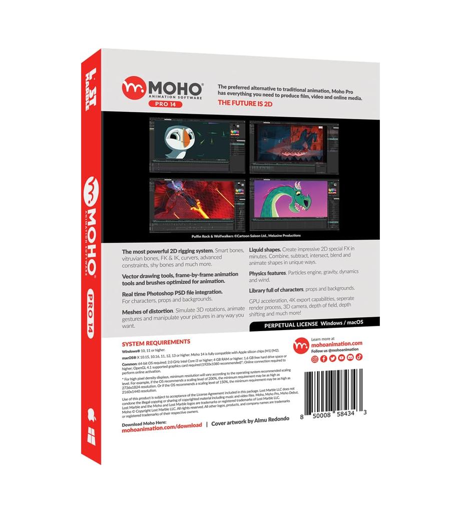 Moho Pro 14 Software de animação profissional para PC e macOS