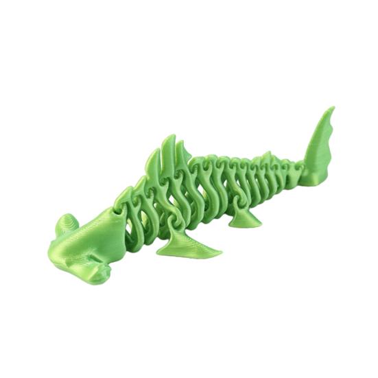 3D Printed Shark Figurine Flexible Fidget Animal Model Articulated Stress Relief Desk Toy