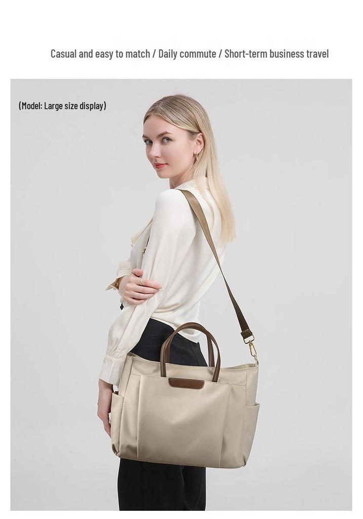 16-Inch Women's Laptop Handbag: Large Capacity, Thickened Briefcase for Business Travel and Commuting.