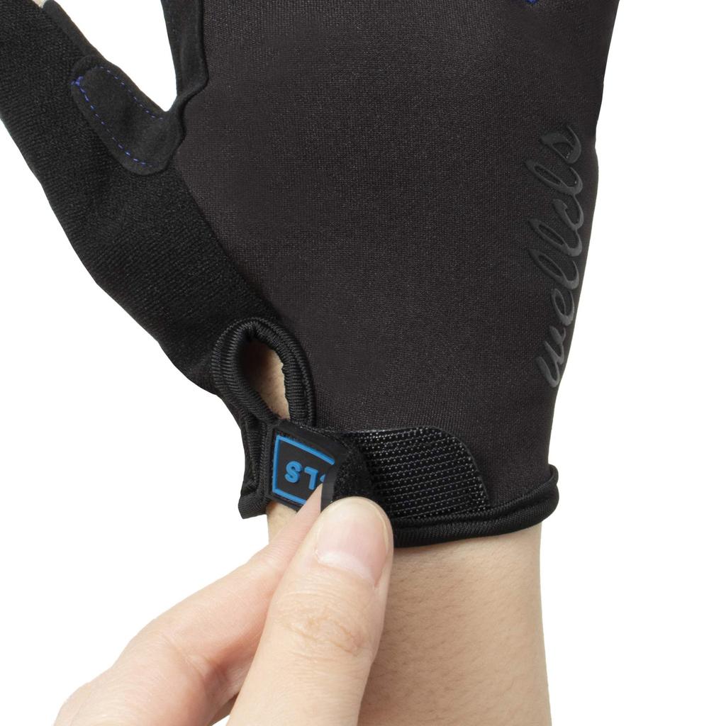 Wellcls Cycling Full Bicycle Gloves for Men and Unisex for Cycling and Road Bikes Size Gloves, Finger, Women, (Blue, M)