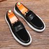 Fashion Fashion Men's Casual Slip-on Leather Shoes Men Classic Buckle Loafers Moccasins Mens Outdoor Board Shoe Driving Flats