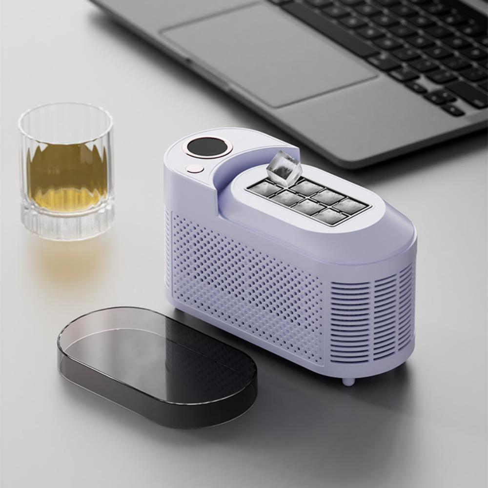 

8 Grids Mini Car Ice Maker Small Automatic Ice Making Machine 220V 110V Ice Machine Kitchen Gadget EU 220V Purple