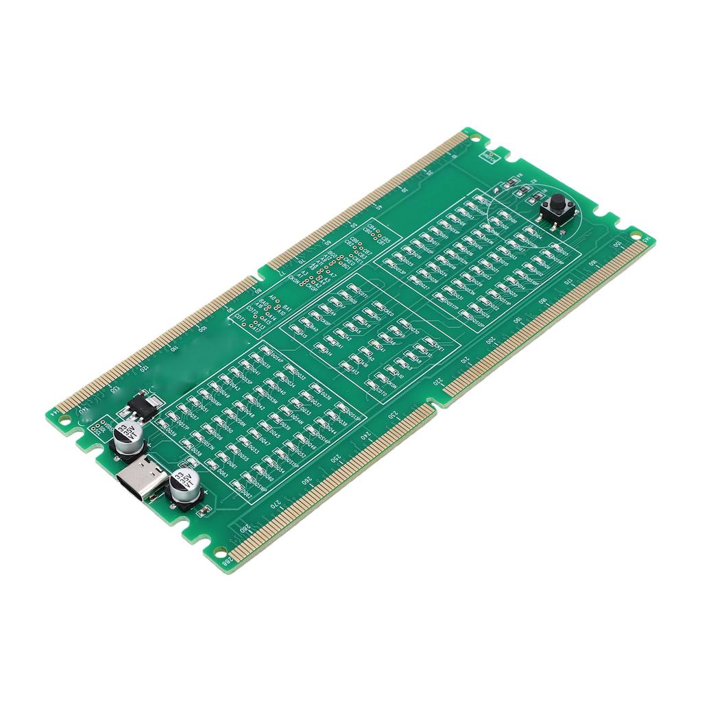 DDR4 Memory Tester PC Desktop Computer Motherboard RAM Slot Memory Tester Card with LED Indicator Light for Repair