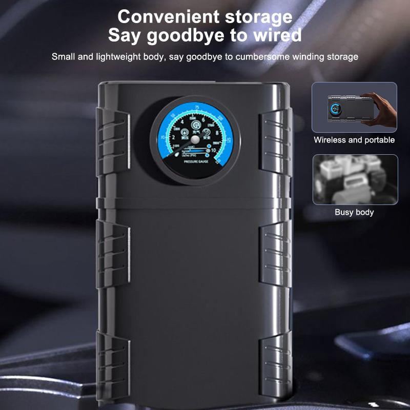 Portable Tire Inflator Air Pump Compact Rechargeable Air Compressors For Ball Motorcycle Fast Inflation Electric Air Pump