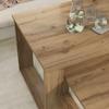 Coffee Table Set 2 Pcs Artisan Oak Wood Based Material