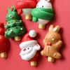 Christmas Refrigerator Magnetic Stickers Small Gifts Cartoon Cute Refrigerator Decoration DIY Santa Claus Snowflakes