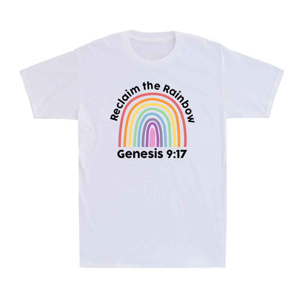 Reclaim the Rainbow Shirt Funny Rainbow Genesis 9:17 Christian Men s T-Shirt S
