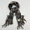 Korean Style Plaid Tassel Scarf – Winter Student Shawl & Warm Bib