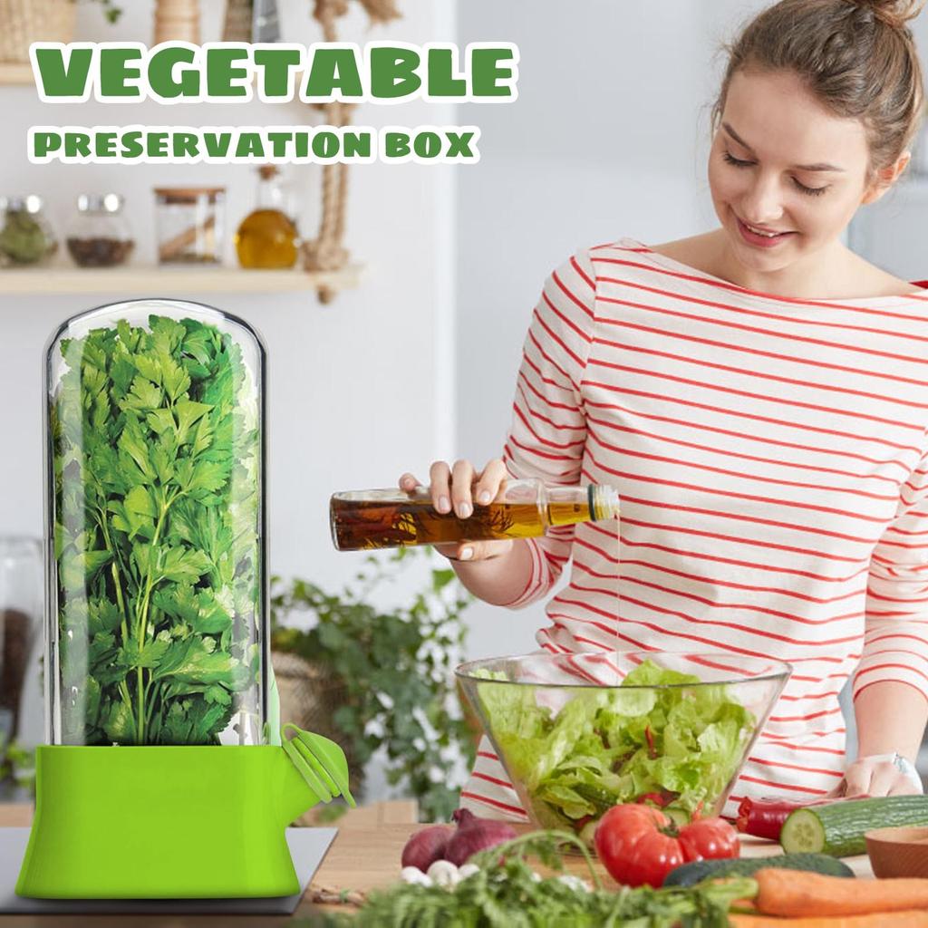 Herb And Vegetable Fresh-keeping Box, Anti-crushing Environmentally Friendly Fresh-keeping Device, Creative Coriander Fresh-keeping Cup