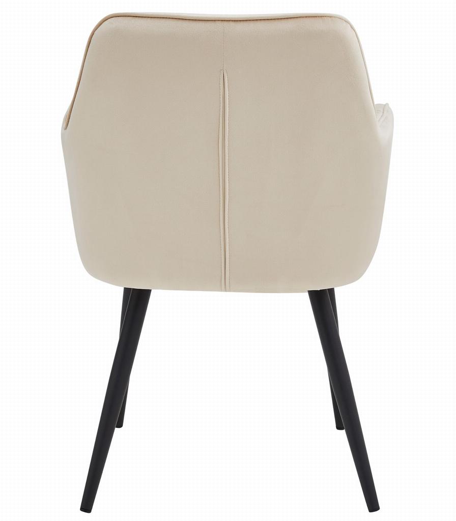 JORK Chair - Beige Velvet / Black Legs X 2