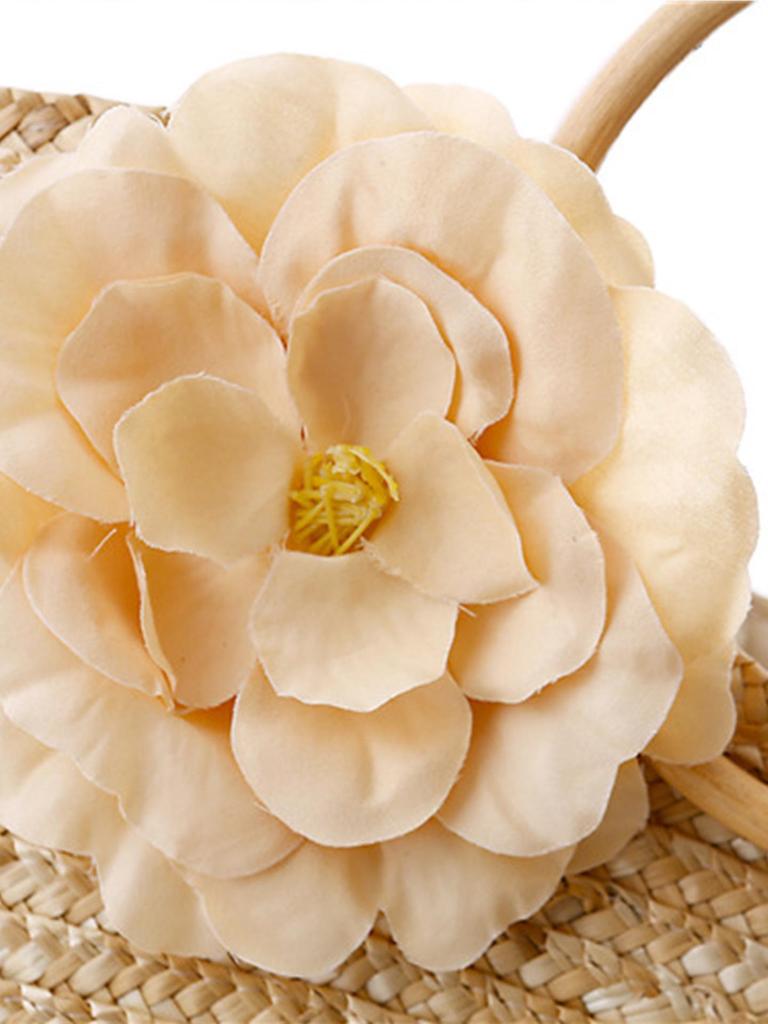 Handmade Wheat Straw Rattan Handle Bag - Versatile, Fashionable Women's Beach Tote