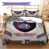 Name Custom San Lorenzo Art Pattern Bedding Set Quilt Cover Pillowcase Home Decor Gift (1 * duvet cover + 2 * pillowcase, without core)