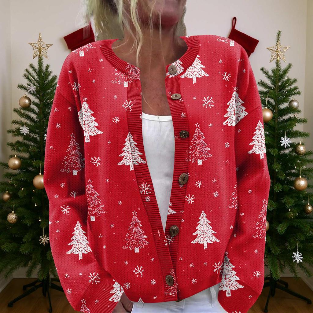 Women'S Christmas Sweater Cute Fun Christmas Sweater Fall And Winter Long Sleeve Knitted Sweater