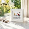 Nature Inspired Wall Hangings Handmade Sea Glass Bird Framed Art, Picture Frame, Decorative Figurines Coastal Friendship Ornament, Christmas Tabletop
