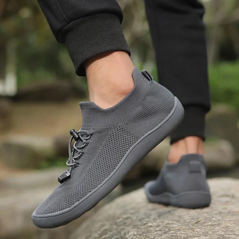 Men Wide Toe Walking Shoes Women Comfortable Barefoot Casual Footwear New Flat Light Weight Sports Zapatillas Couple Size 36-46