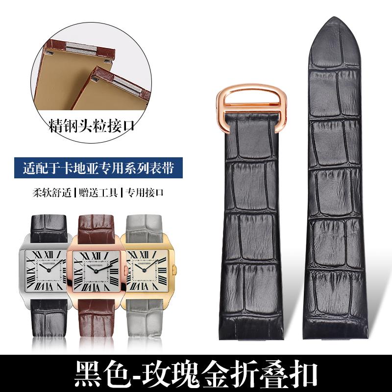 18mm 21mm Echtes Leder Uhrenarmband Für Cartier Santos W2007051 W2006951 Uhrenarmband Herren Damen Armband Armband Zubehör