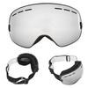 Outdoor Sport Skiing Safety Protective Anti Fog Double Layer Goggle Support Myopic Glasses(Black framefull vacuum