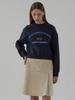 Waildeuwogseu A&B Oval Crop Sweatshirt Navy