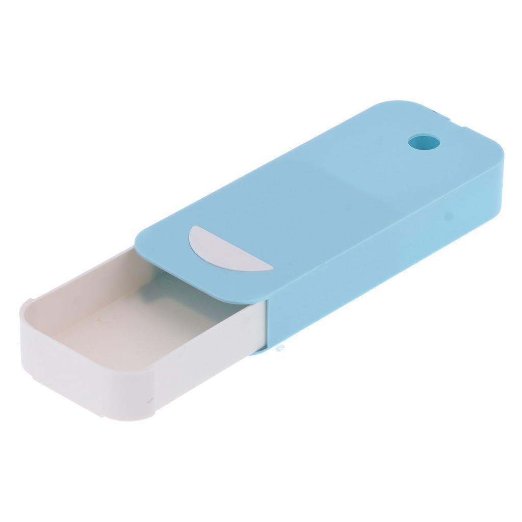 Originalität Versteckte Desktop-Aufbewahrungsbox Schreibwaren-Aufbewahrungskoffer für Zuhause Büro Wohnheim Blau