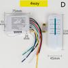 Digital Remote Control Light Switch Wireless On Off Switch For Light Bulb Chandelier 220V Rf433 1/2/3/4 Ways