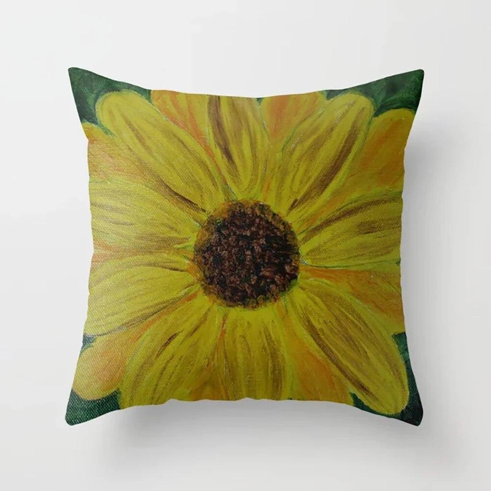 Home Decor Pillowcases Colorful Flower Printed  for Bedroom Living Room