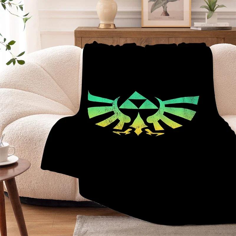 Custom Warm Fleece Blanket for Sofa Bed Soft Flannel Throw King Size Perfect for Camping Winter Zelda Theme