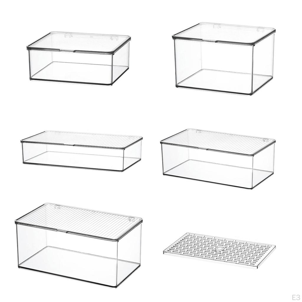 Organizer Bin Tekopp Förvaringslåda Dammtät Dispenser Robust Diverse Saver för