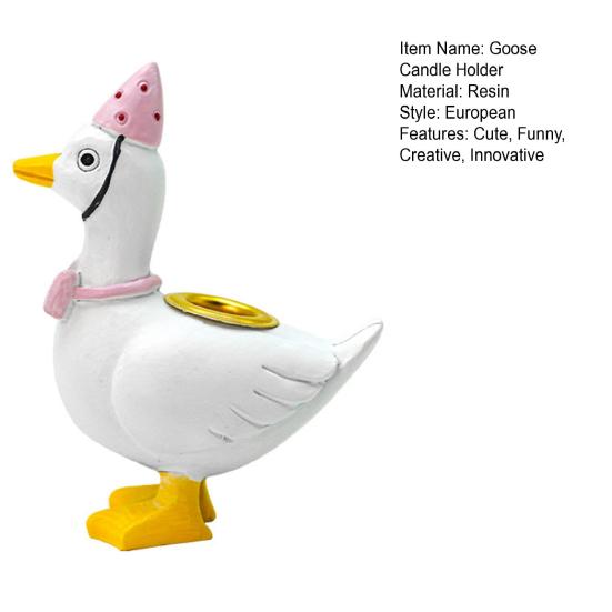 Gänsekuchen Kerzenhalter Mini Harz Gänsekuchen Topper Niedlicher Geburtstagsparty Kerzenständer für Kinder Babyparty Party Feier