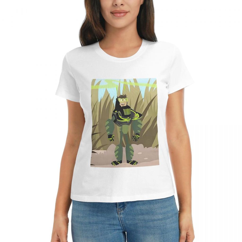 Women TShirt Pattern Logo Wild Kratts Summer Short Sleeve Tees Round Neck Cotton T Shirts Clothes Tops Streetwear