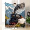 Epic Steam Train Blanket Throw Tapestry Vintage Locomotive Railway Art for Home Decor 150x200cm