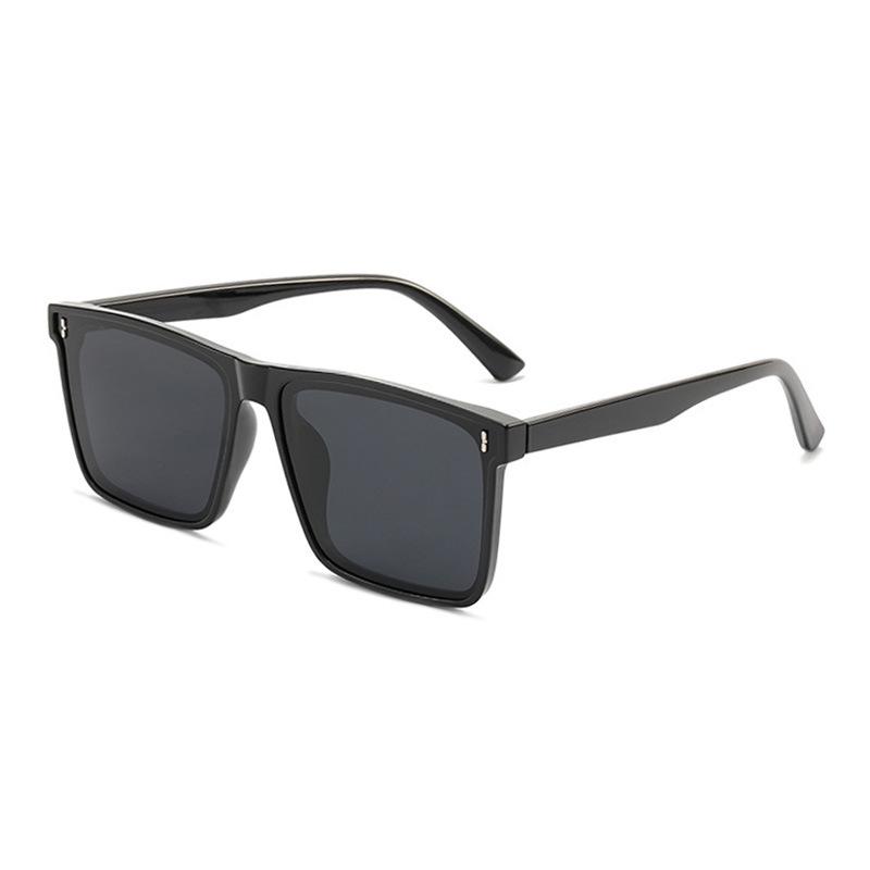 Men's Retro Square Frame Polarized Sunglasses with HD TAC Lenses for Driving