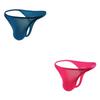 2Pcs/Lot Sexy Low-rise Men's Thongs Solid Color Ultra Soft T-Back Briefs Naked Feel Comfortable Breathable Underwear