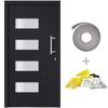 VidaXL Porte d'entrée Aluminium et PVC Anthracite 100x210 cm