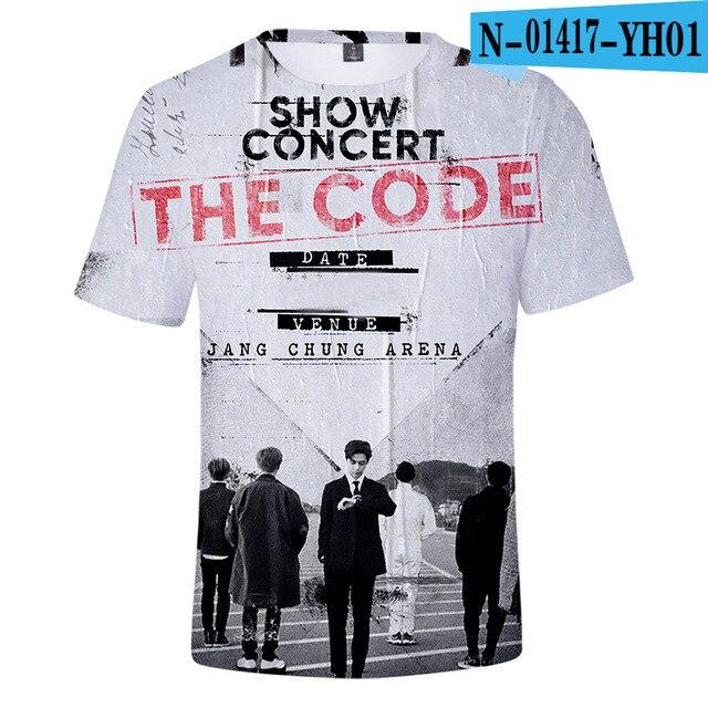 Kpop Monsta X 3d Printed T Shirt Women Men Harajuku T -Shirt K -Pop Team Member Tshirt Short Sleeve T Shirts Streetwear Clothes 