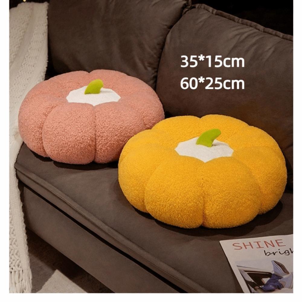 Cute Pumpkin Cushion Futon Pumpkin Shaped Flurry Soft Pumpkin Pillow Multi Purpose Home Decor Lazy Person Tool Living Room