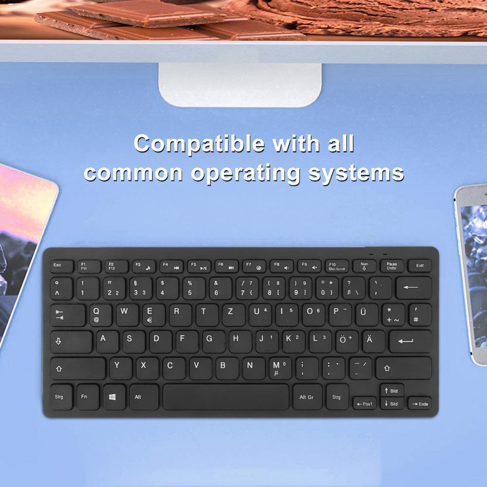 78 Keys Language Keyboard Splash Proof USB Wired Keyboard Durable Ultra Thin Keyboard  Office Work