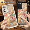 Phone Case: 2D Flat Design Suitable for Samsung Galaxy A34 A35 M05 M06 S20 S22 S21 FE Plus 5G Protective Case, Bunny Candy Platter, Perfect Christmas 