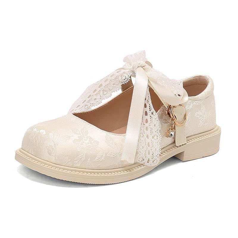 New girls princess shoes girls students big children shoes comfortable four seasons wear national style hanfu shoes buckle cheongsam single shoes