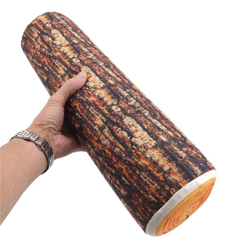 Stump Cushion Creative Big Willow Tree Dummy Wood Block Log Texture Cylindrical Shape Pillow Cushion Sofa Round Stump Shape