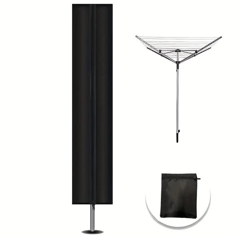 

Duty High Quality Outdoor Clothes Drying Rack Cover - Wind Retractable Laundry Protector with Adjustable Drawstring & Zipper 160x15x15CM чорний