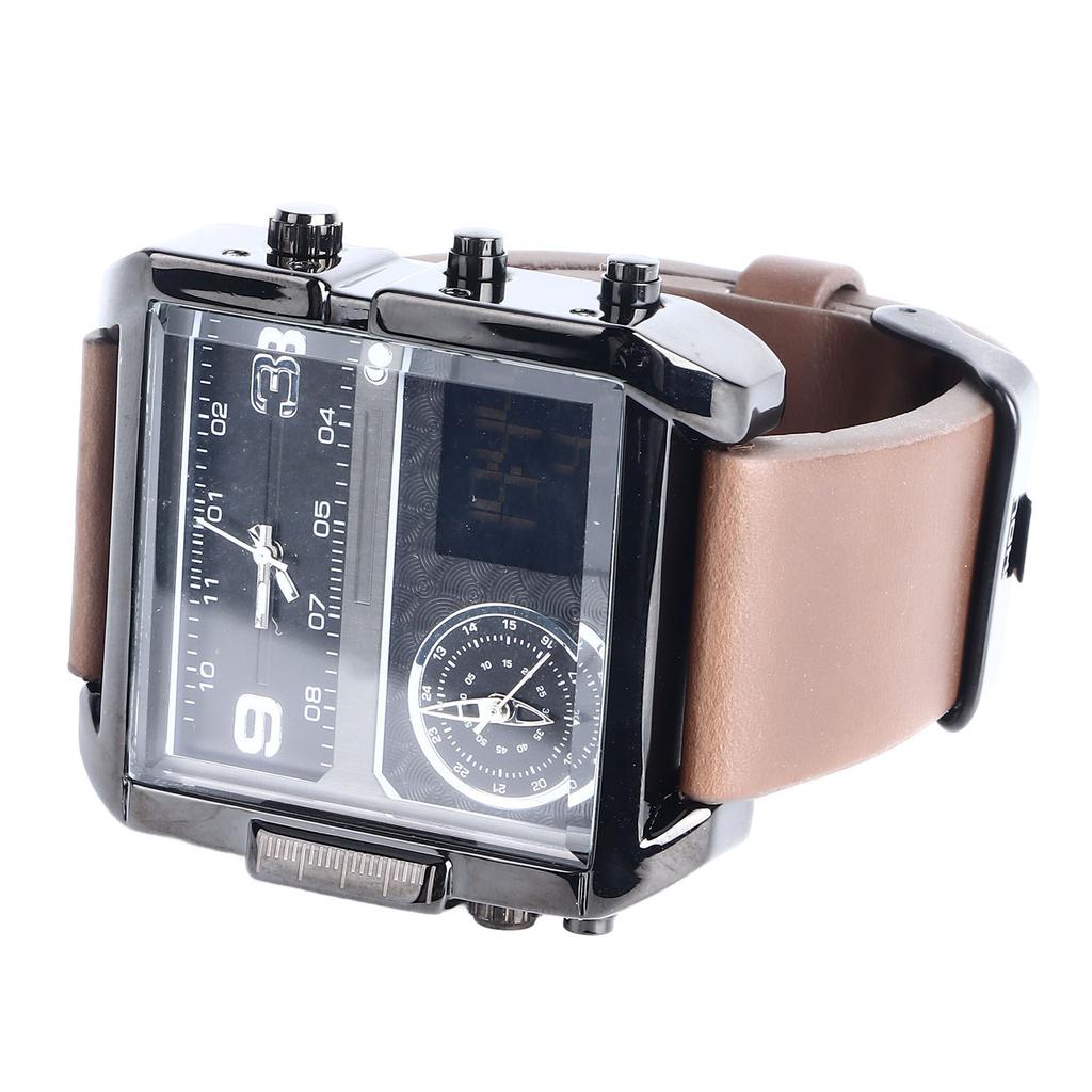 Sportuhr Großes quadratisches Zifferblatt Digitalanzeige Wasserdicht Ergonomisches Armband Outdoor-Sportuhr für