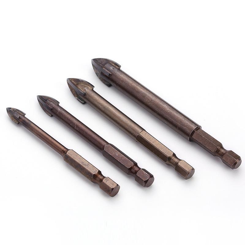 Broca de Metal de Liga Triangular de Seis Cortes Cruzados de 6mm para Vidro, Madeira e Azulejo