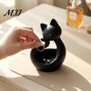 Entryway Key Storage Cat Shape 3D Printed Tray, Matte Finish Decorative Desktop PLA Material Trinket Tray Durable Ornament for Bedroom Dressing Table