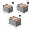 Wardrobe Organizer Box Foldable Storage Box Versatile Thickened Pants Sweater Storage Basket with Handle&Steel Frame Household